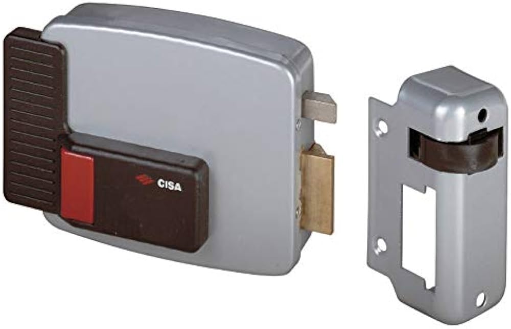 CISA SERRATURA ELETTRICA PER CANCELLO PULSANTE INTERNO CON CILINDRO TONDO