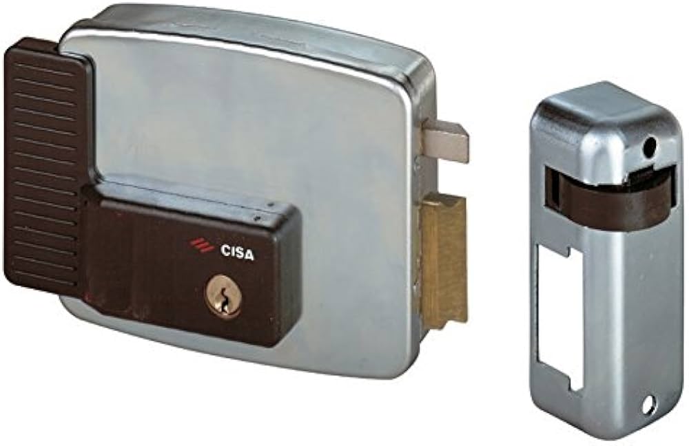 CISA SERRATURA ELETTRICA PER CANCELLO LATO SPINGERE CON MANDATA CON CILINDRO TONDO