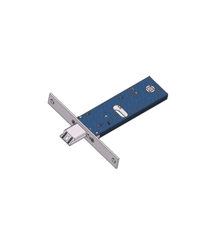 OMEC SERRATURA DA INFILARE SCROCCO AVANZANTE PER CILINDRO OVALE FRONTALE DA 22mm