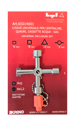 KRINO CHIAVE UNIVERSALE PER CENTRALINE, QUADRI, CASSETTE ACQUA-GAS