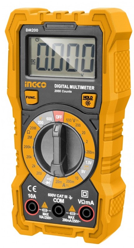 INGCO "DM200" MULTIMETRO DIGITALE TASCABILE